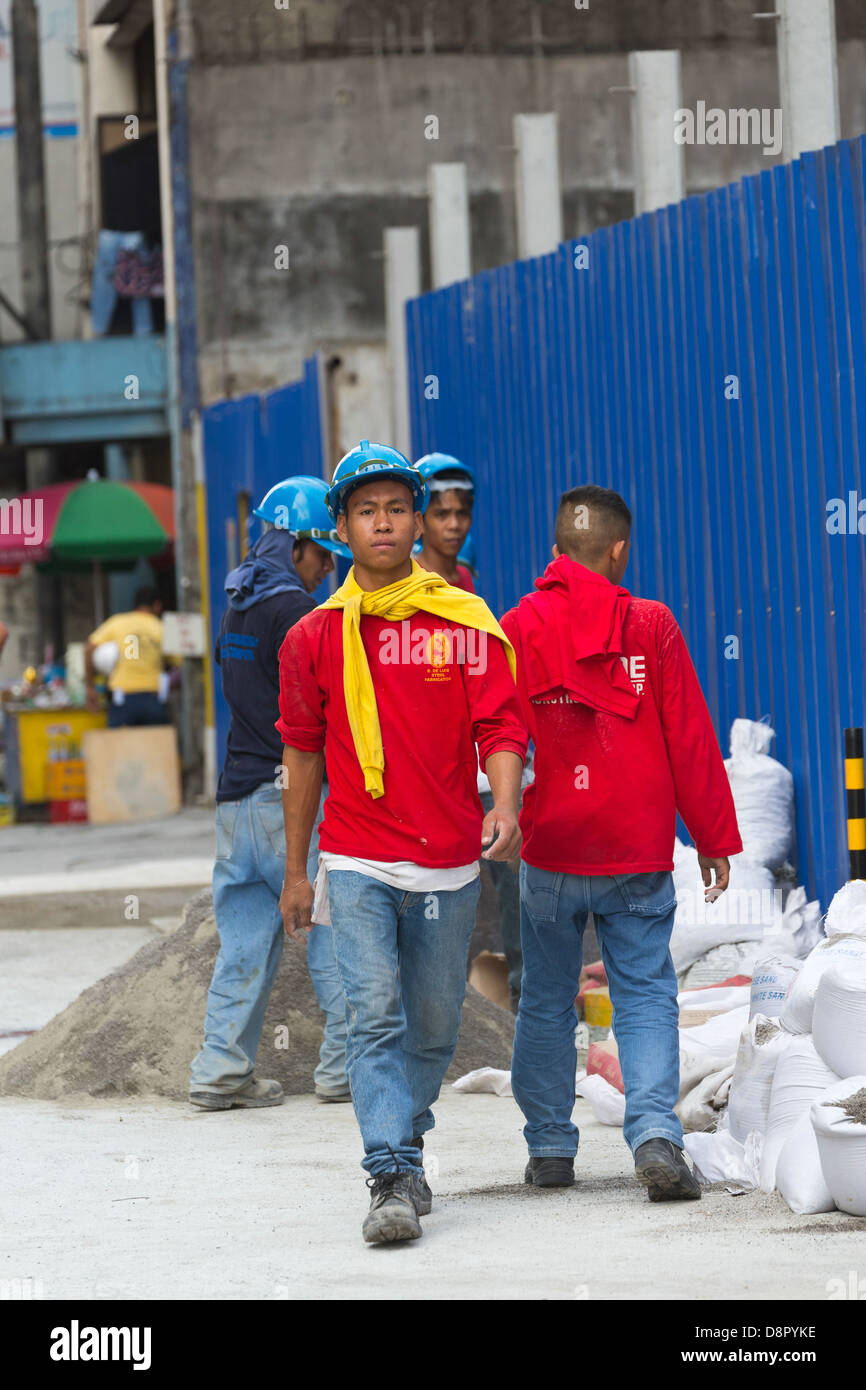 Les travaux de construction à Malate de Manille, Philippines Banque D'Images