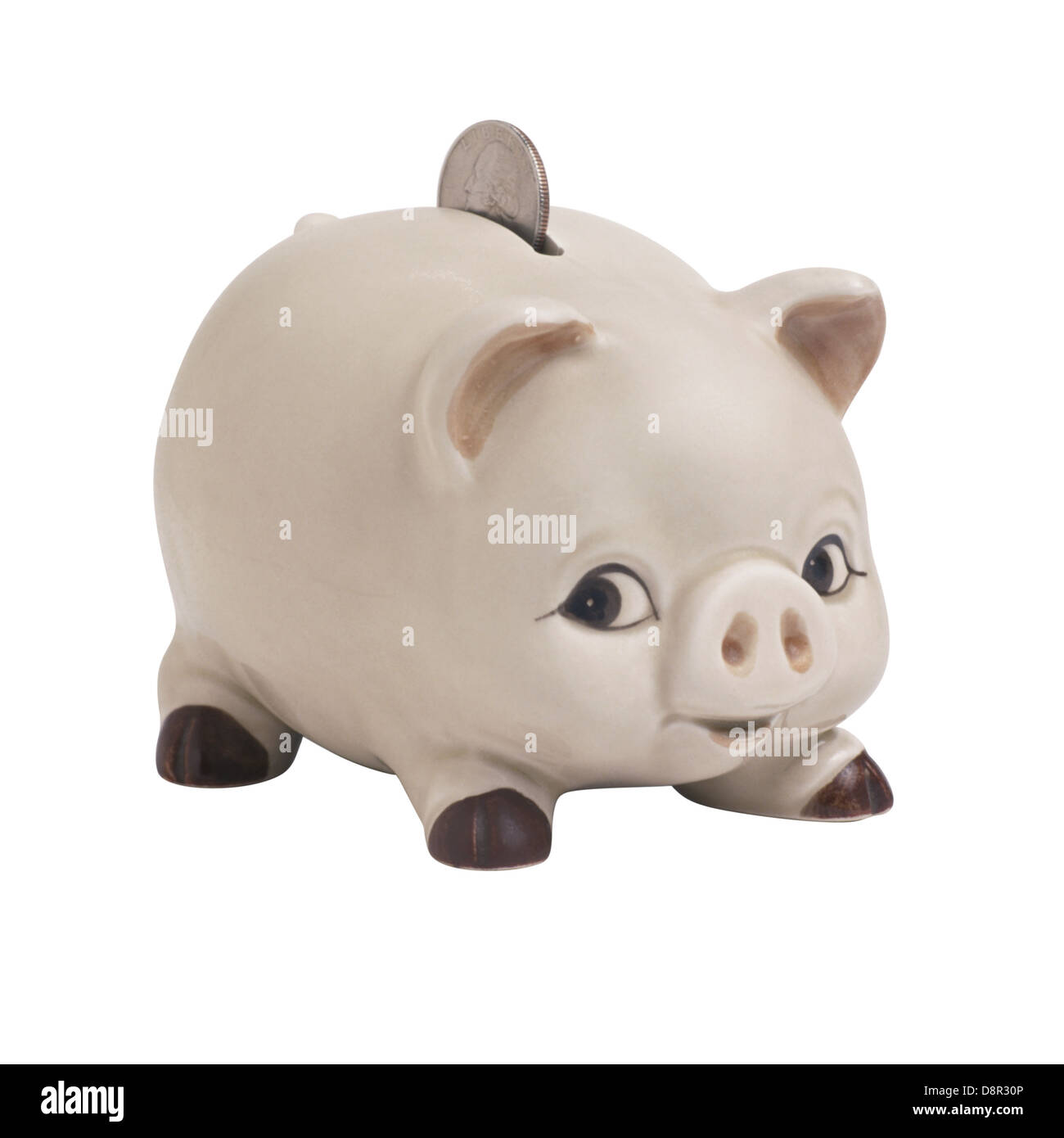 Piggy bank with coins Banque D'Images