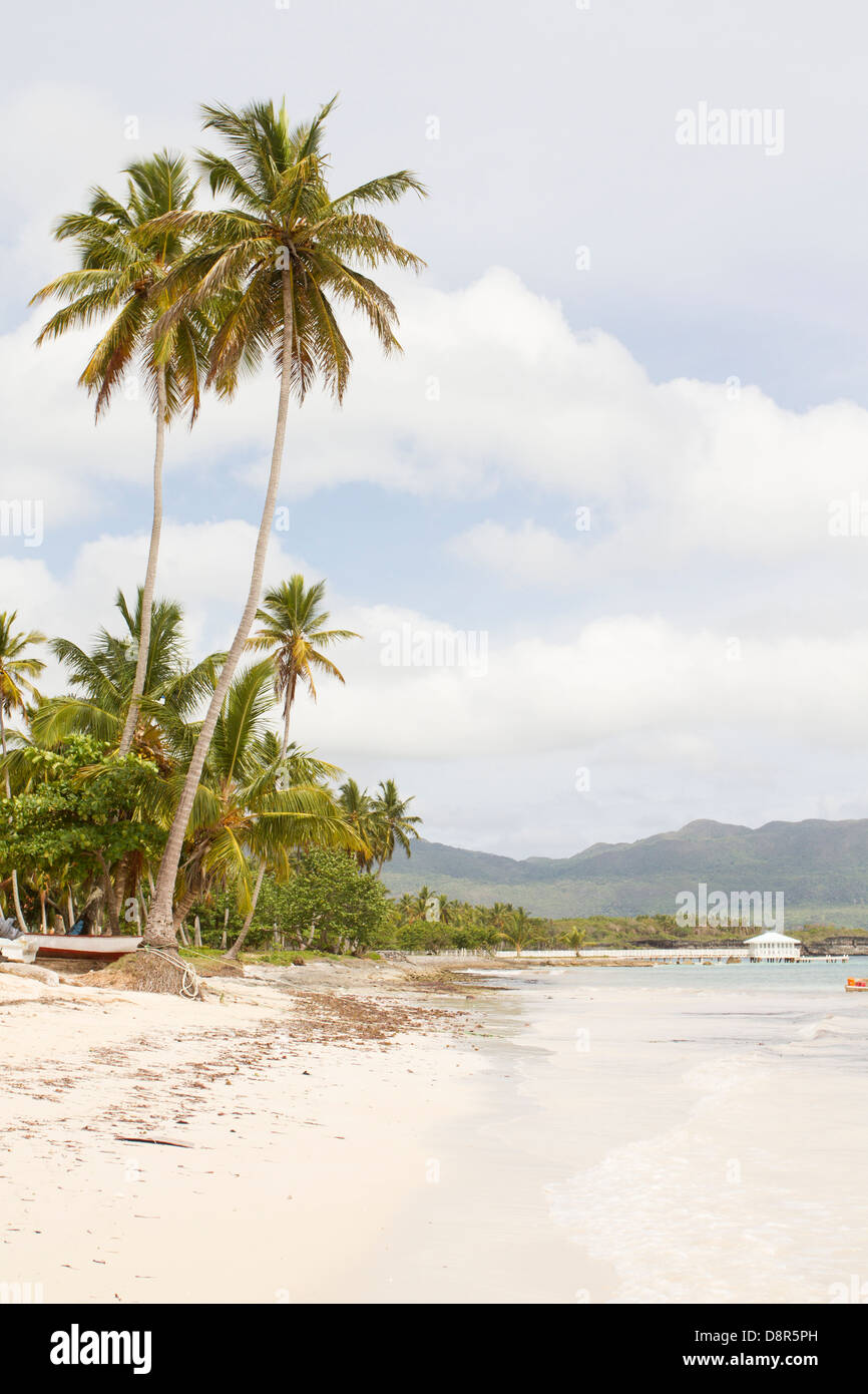 La plage de Las Galeras, République dominicaine. Banque D'Images