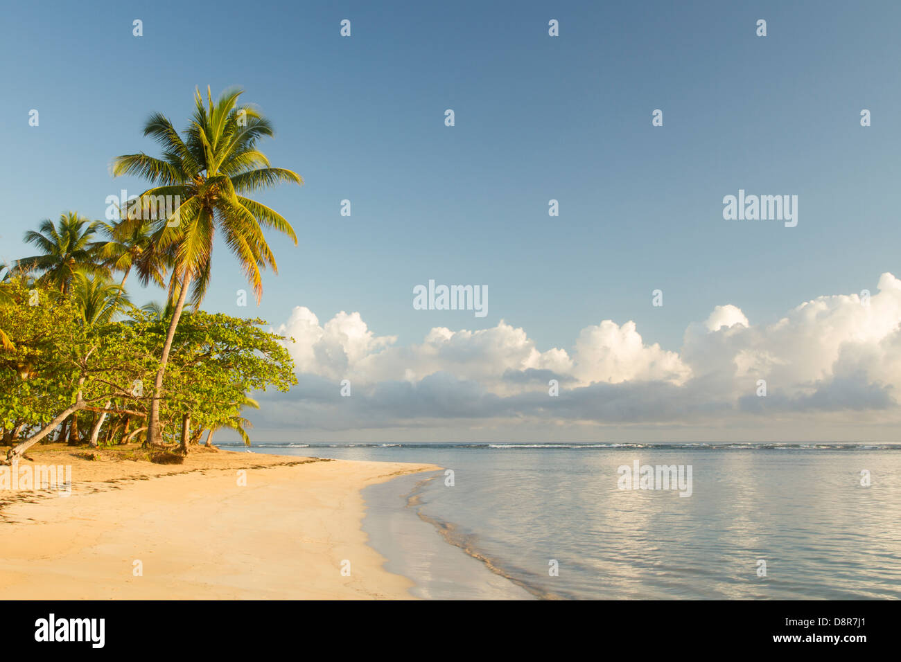 Lever du soleil à El Portillo plage, République dominicaine. Banque D'Images