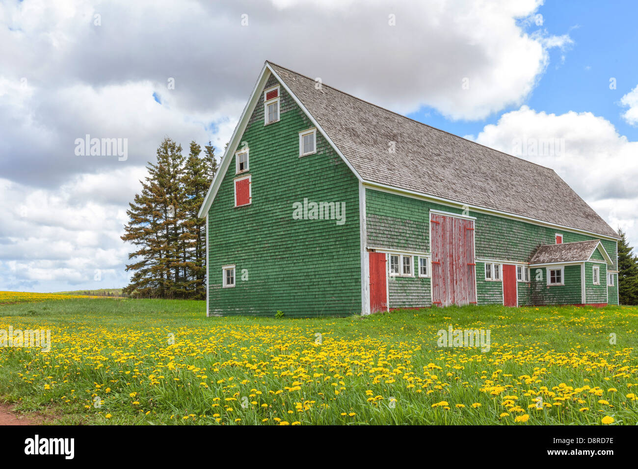 Grange Vintage dans les régions rurales de l'Île du Prince-Édouard, Canada Banque D'Images