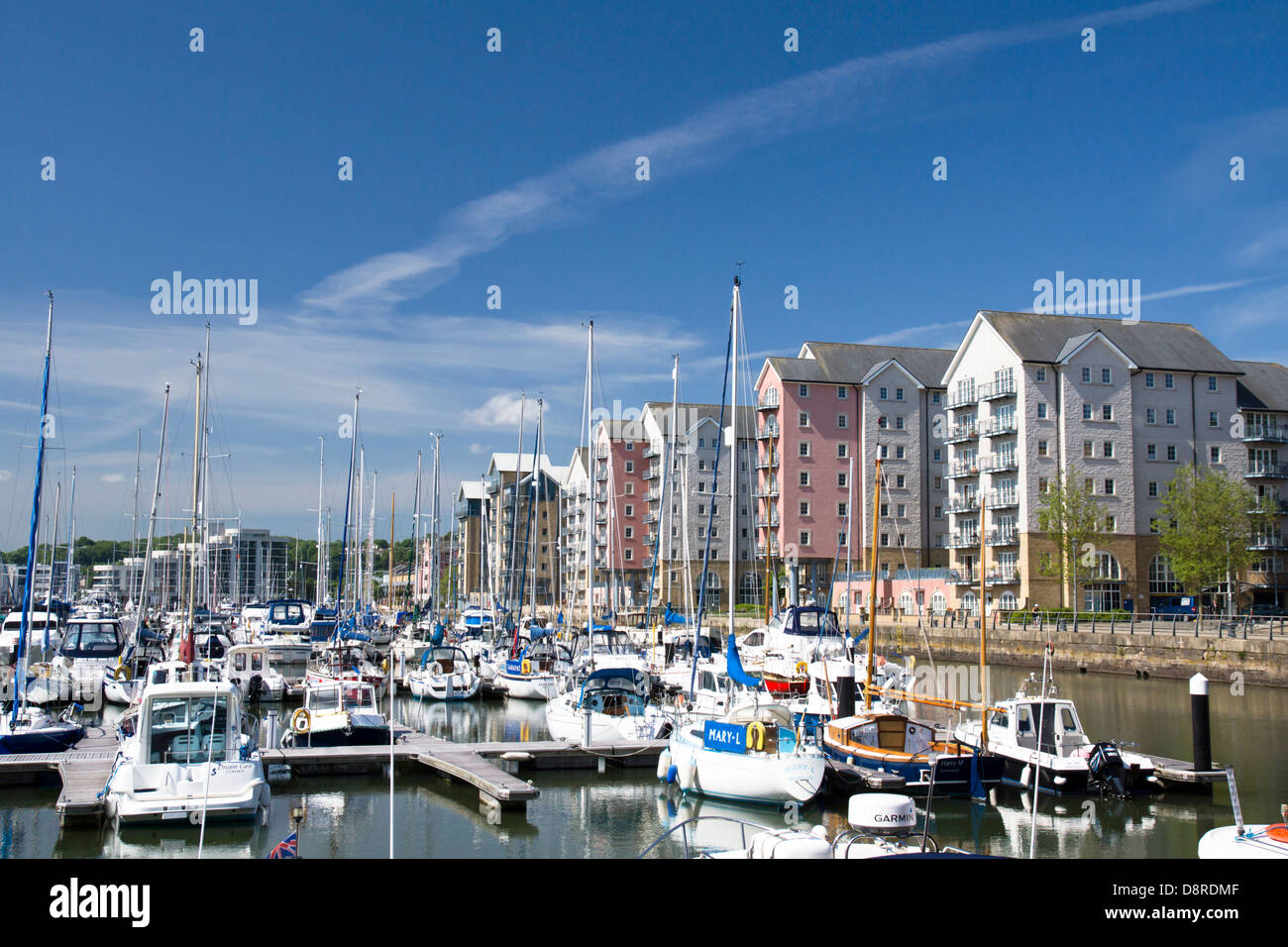 Angleterre Somerset East Shore Marina Banque D'Images