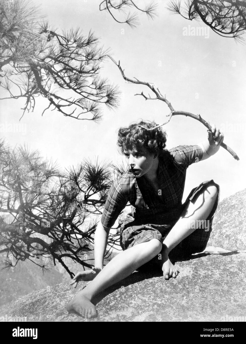 Katharine Hepburn sur-ensemble du film, 'Spitfire', RKO Radio Pictures, 1934 Banque D'Images