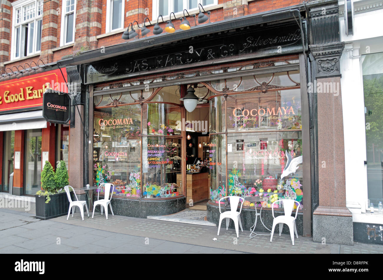 L'amende Cocomaya & Chocolatier Artisan Boulanger, 235 Brompton Road, South Kensington, London, SW3, au Royaume-Uni. Banque D'Images