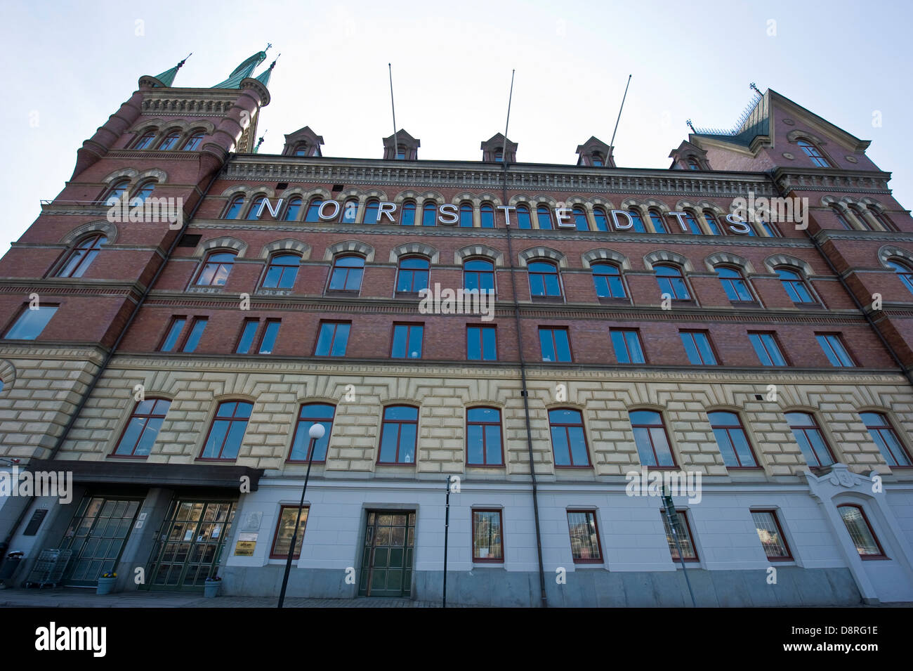 Dans l'île de Riddarholmen Stockholm. Le bâtiment de 56584 Norstedts et imprimante. Banque D'Images
