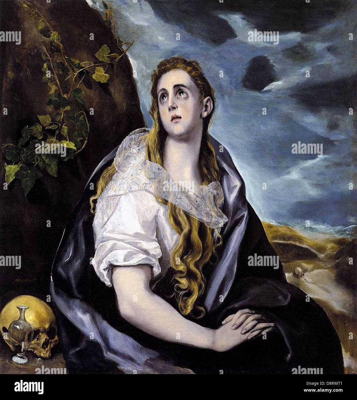 Domenikos Theotokopoulos - El Greco pénitent Marie Madeleine 1580 Worcester Art Museum Banque D'Images