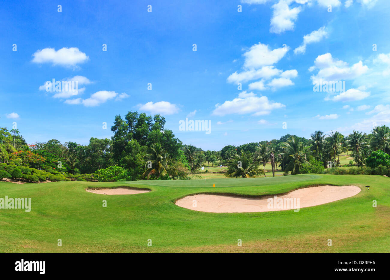 8e trou à Green Valley/St Andrews golf près de Pattaya, Thaïlande Banque D'Images