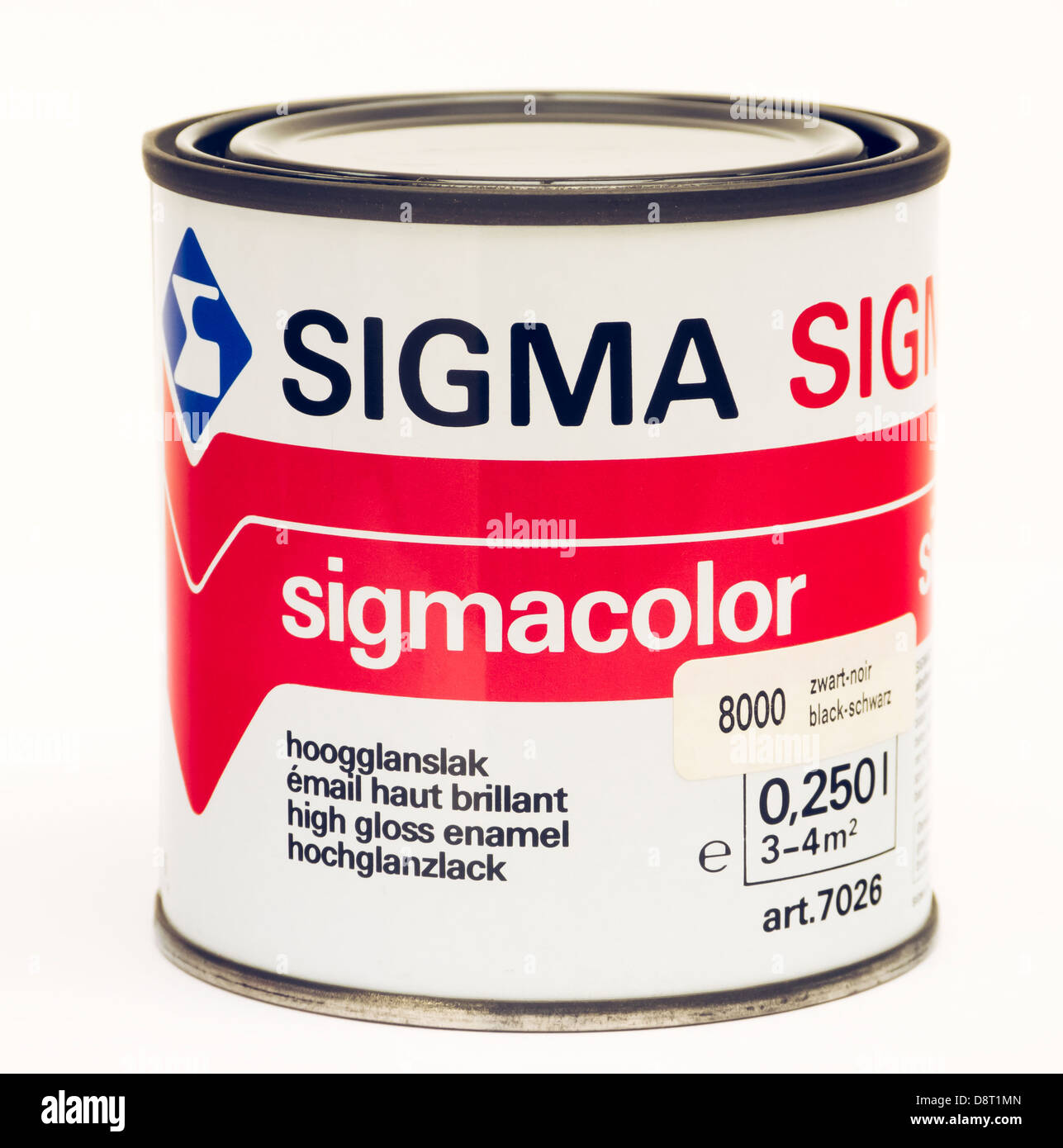 Boîte Peinture Sigma on White Banque D'Images