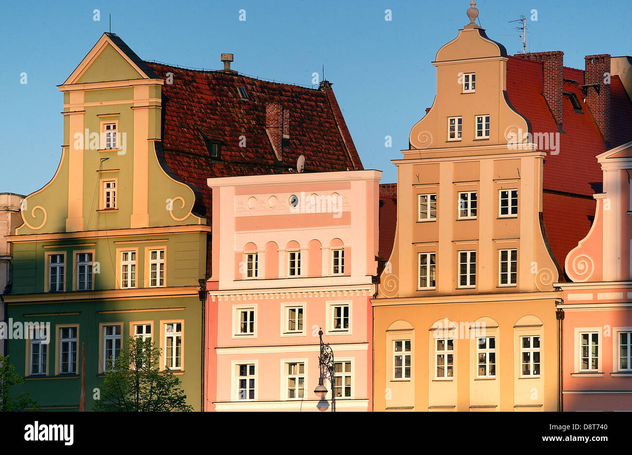 Façade colorée de Wroclaw du marché Banque D'Images