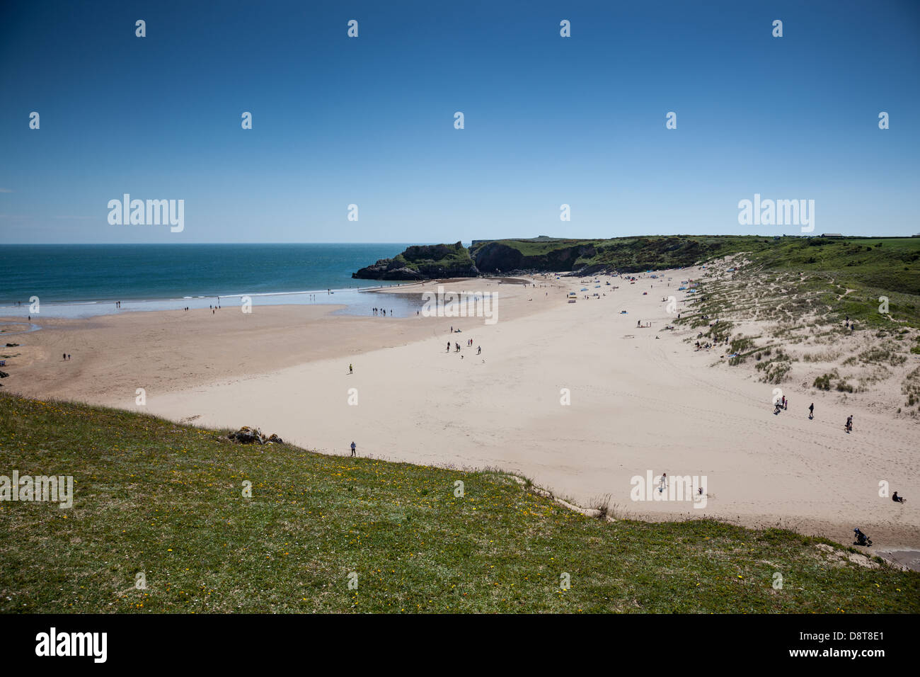 Grand Haven beach près de Bosherton, Pembrokeshire, Pays de Galles Banque D'Images