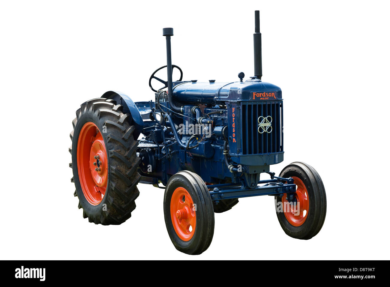 Une coupe sur un tracteur Fordson Major Banque D'Images