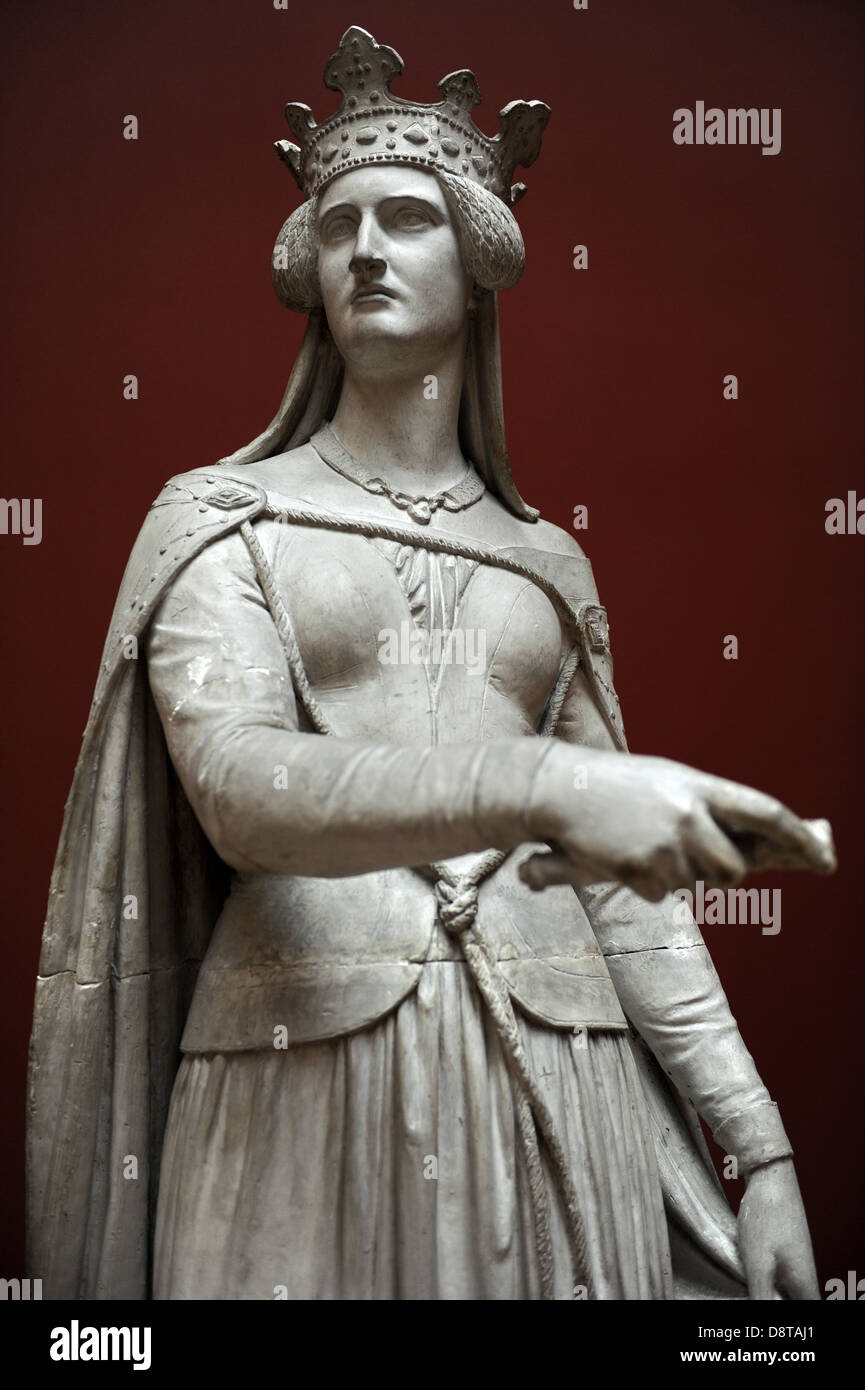 Philippa de l'Angleterre (1394-1430). Reine de Danemark, Norvège et Suède. Sculpture, 1856. Par Herman Wilhelm Bissen (1798-1868). Banque D'Images