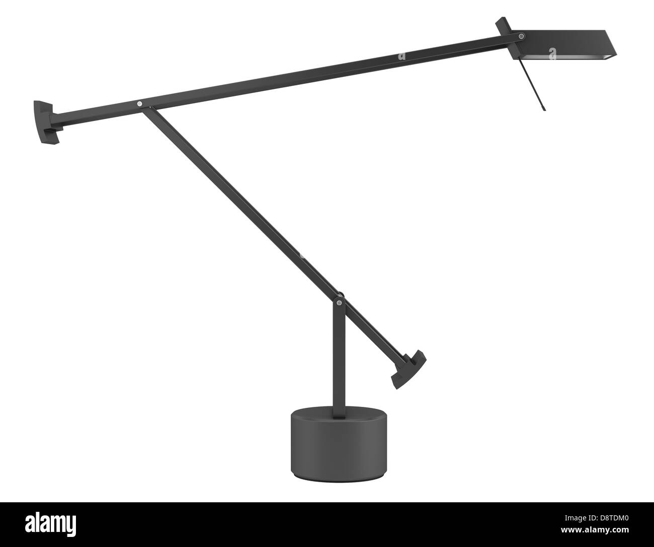 Lampe de bureau noir moderne isolated on white Banque D'Images