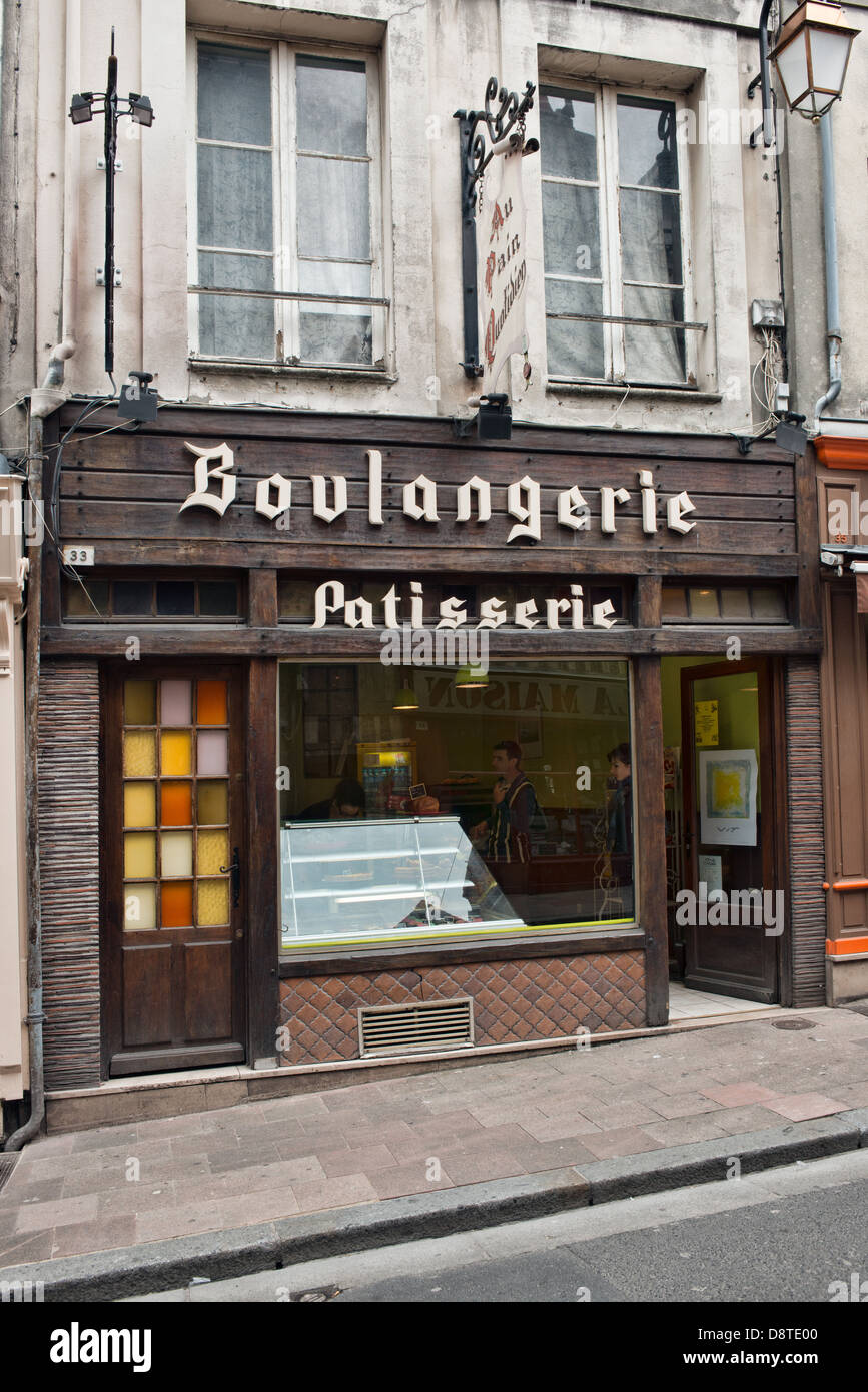 Une boulangerie française typique Banque D'Images