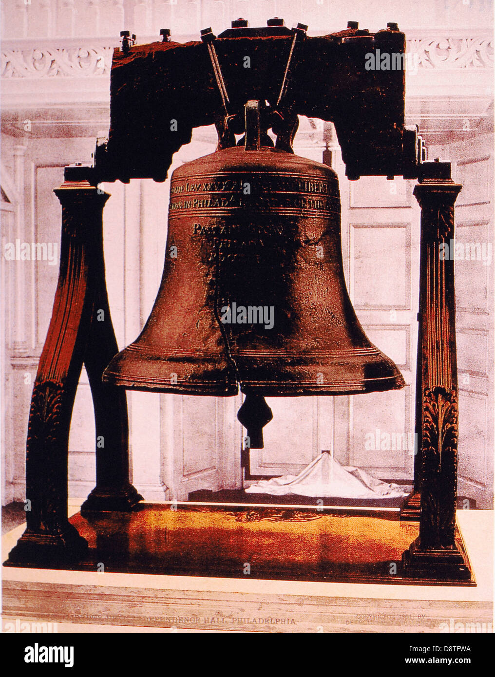 Liberty Bell, Independence Hall, Philadelphie, Pennsylvanie, USA, par William Henry Jackson, vers 1900 Banque D'Images