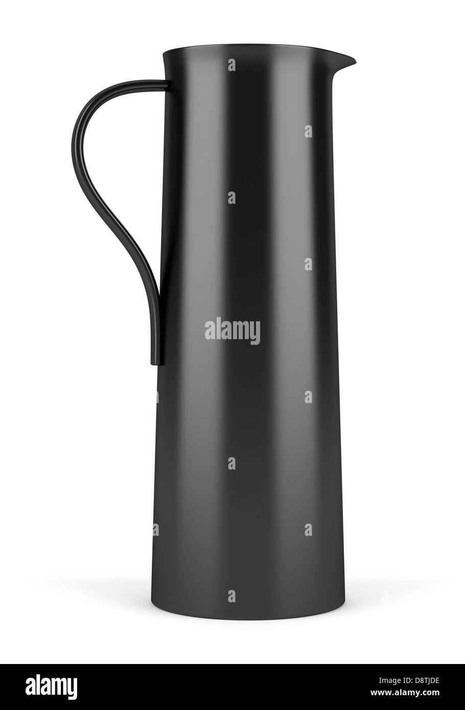 Pot en céramique noir moderne isolated on white Banque D'Images