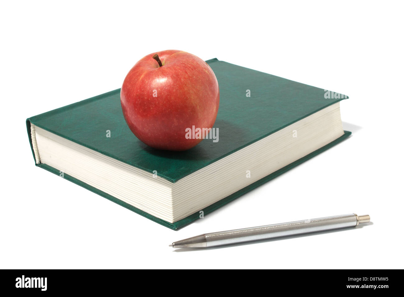 Apple livre vert et rouge Banque D'Images