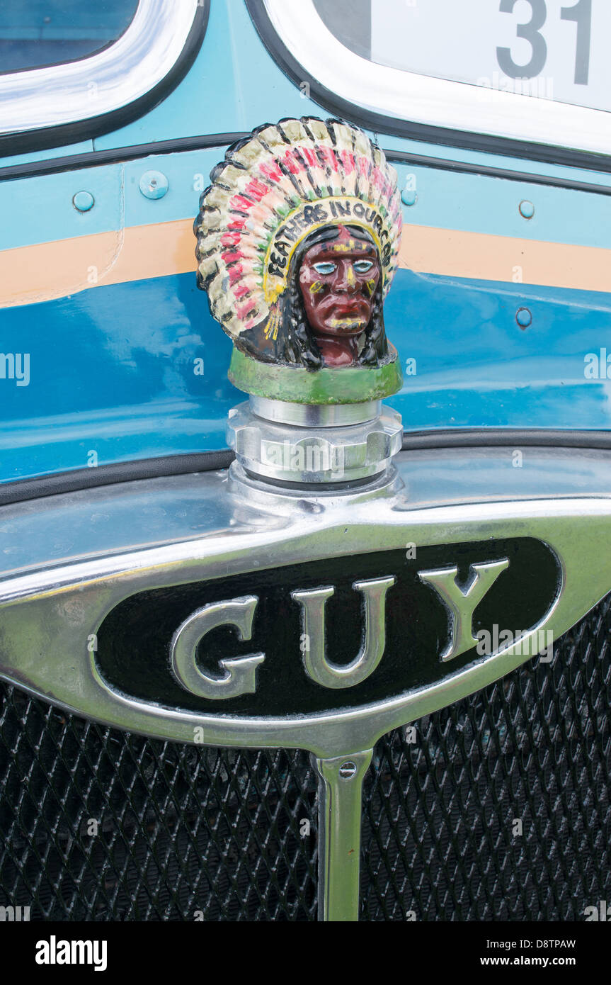 Badge du radiateur ou insignes ou le bouchon du radiateur Guy Banque D'Images