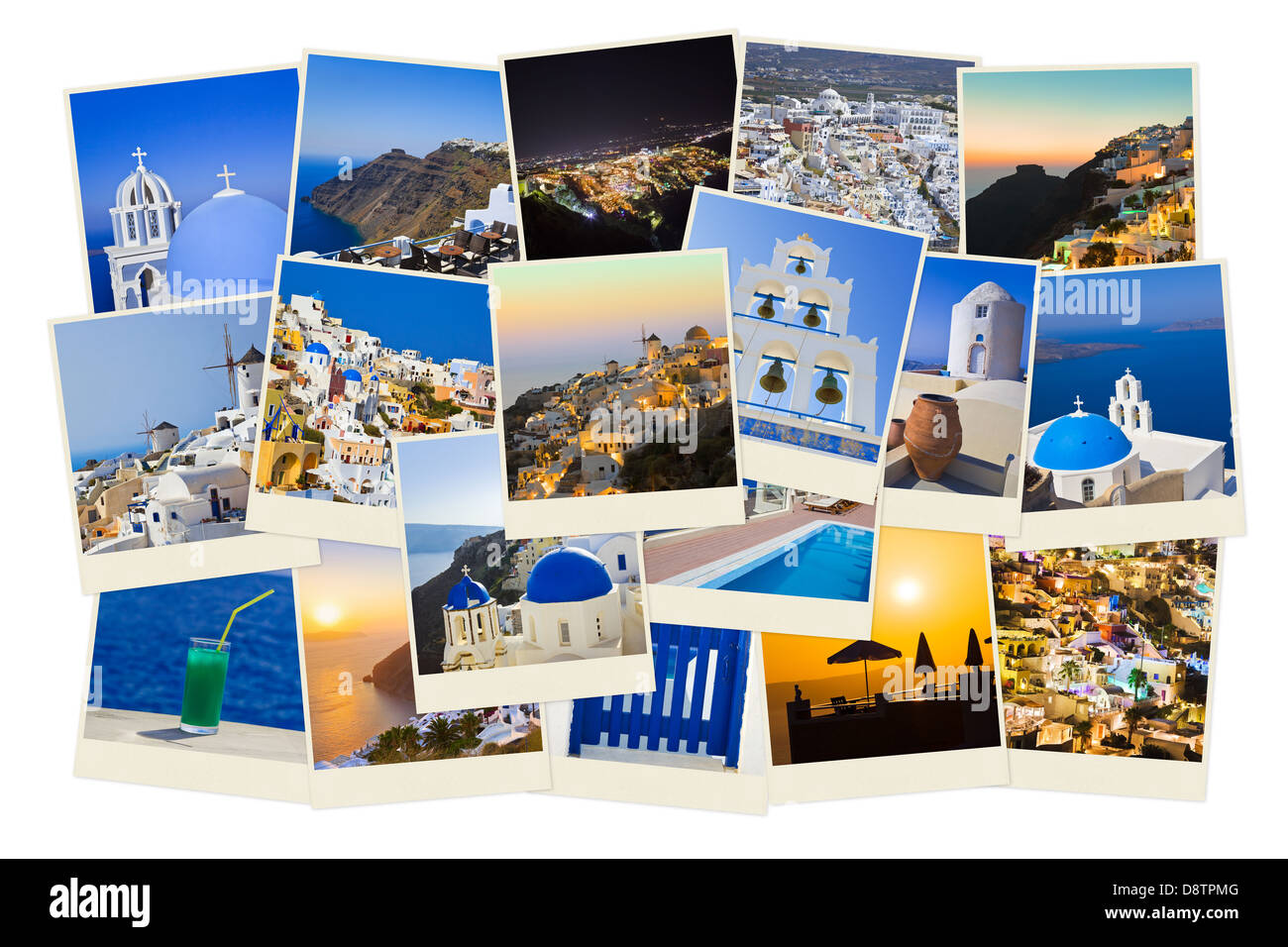 Pile de photos Santorin Banque D'Images