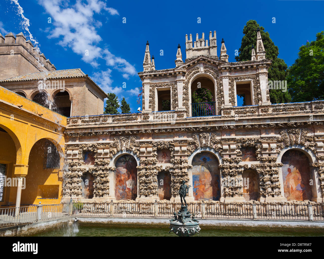 Alcazar de Séville Espagne Jardins Banque D'Images