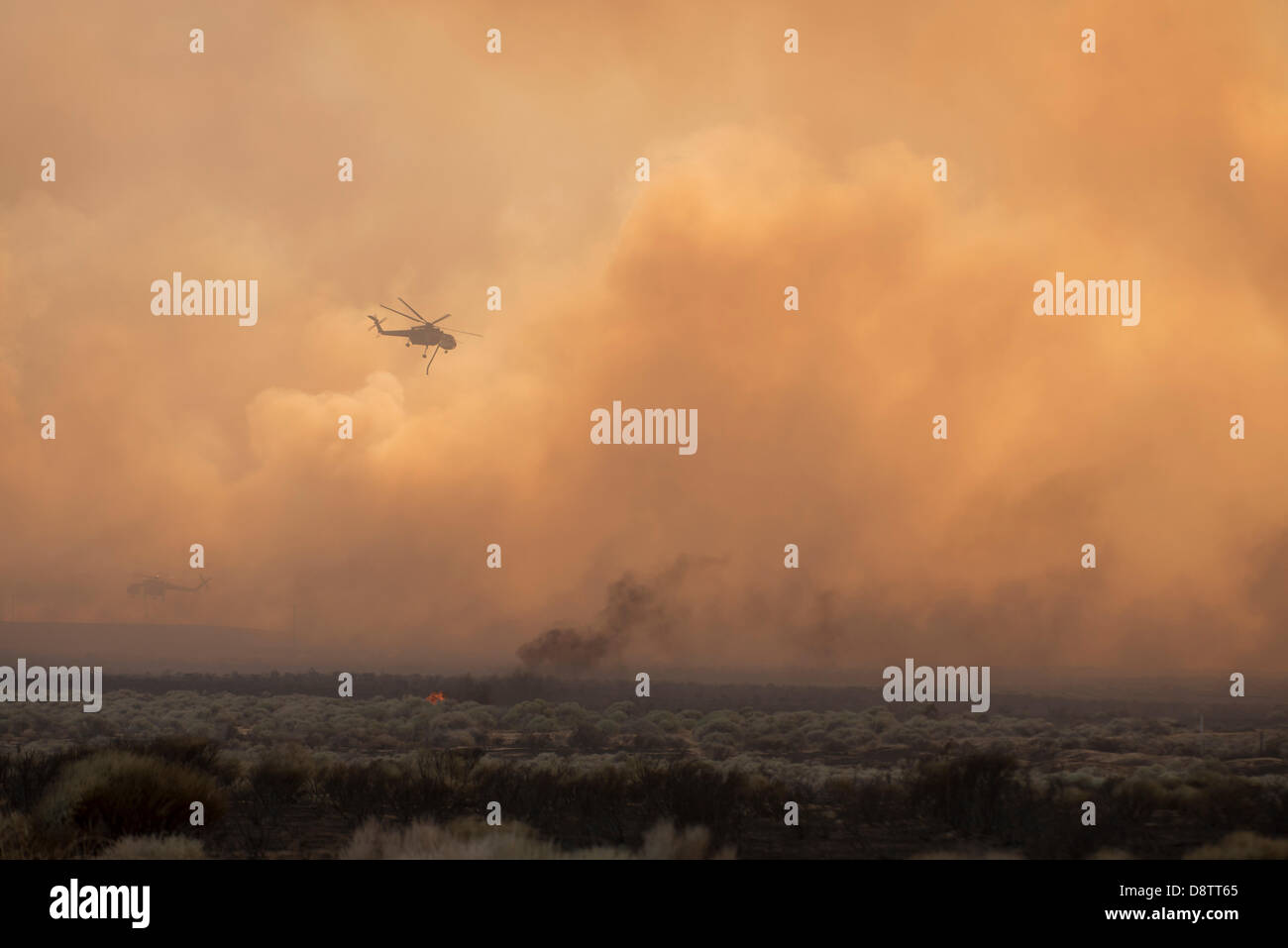 2 juin 2013, le comté de Los Angeles, CA, USA. La bataille des pompiers qui a démarré à l'incendie de la centrale le jeudi après-midi. L'incendie a brûlé plus de 50 milles carrés dans le nord du comté de Los Angeles. Au moins six maisons ont été détruites, et plusieurs autres ont été endommagées à la suite. Comme de mardi matin, l'incendie était 60  % contenues. Banque D'Images