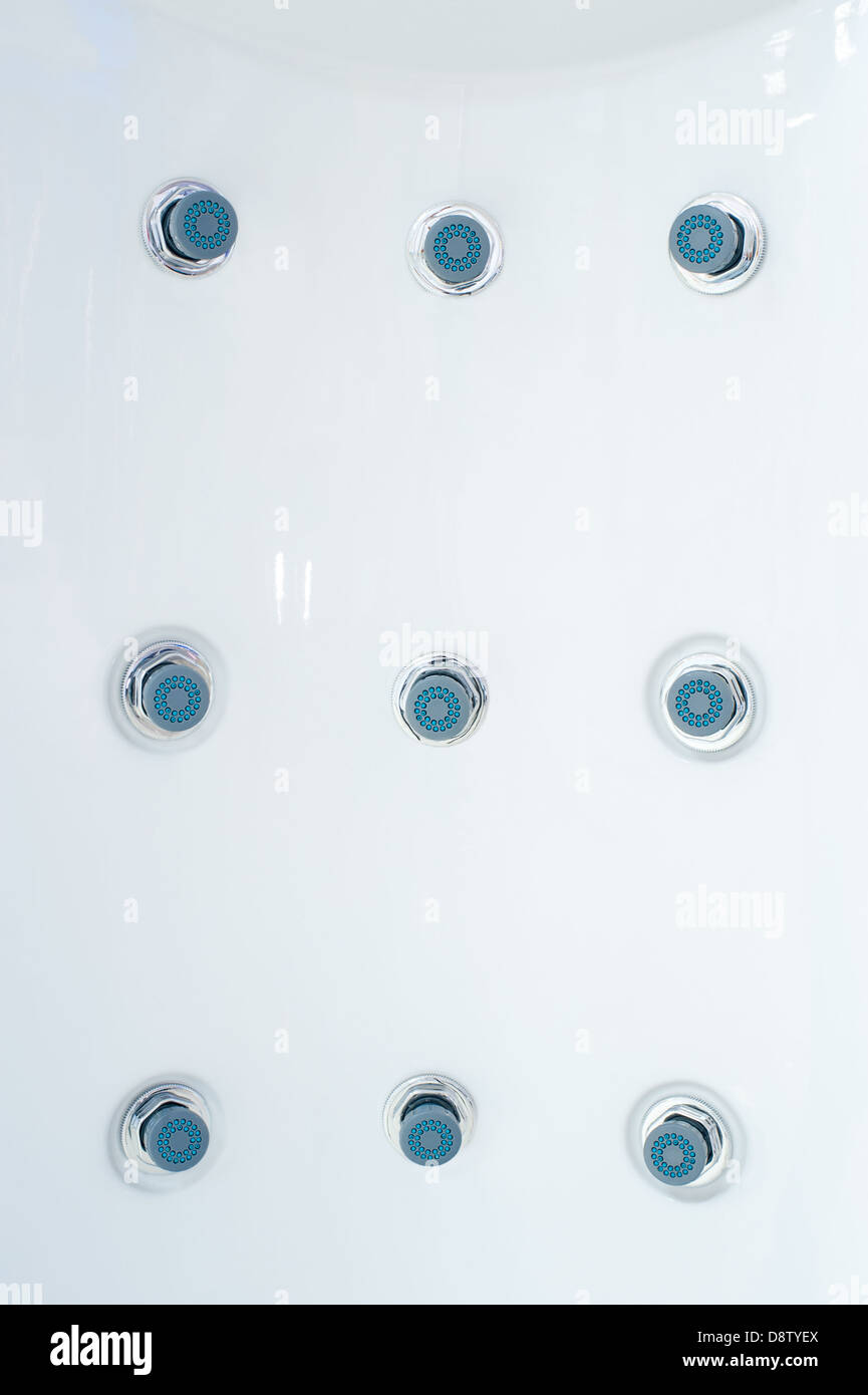 Whirlpool jets sur colonne de douche Banque D'Images