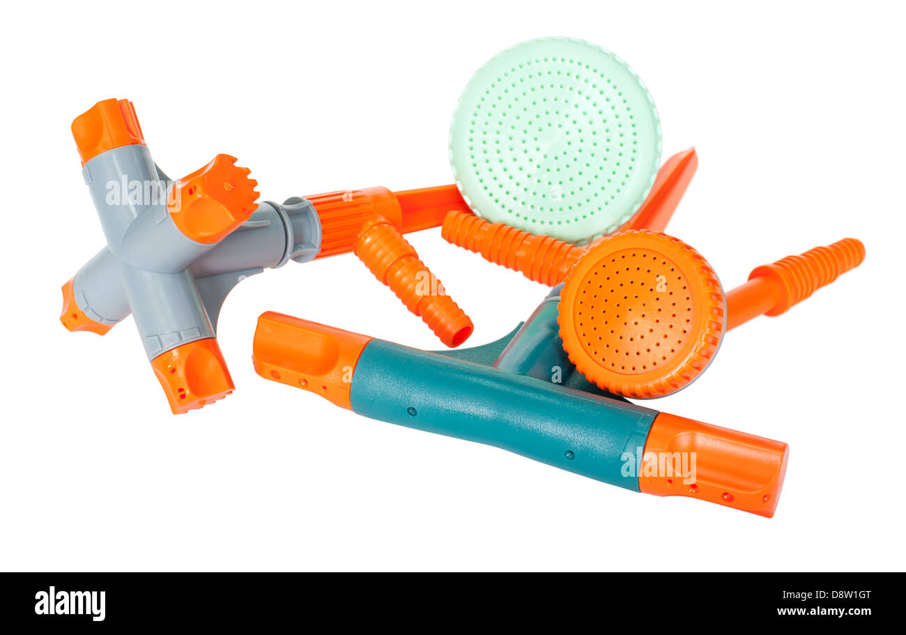 Les buses pour tuyau de jardin Banque D'Images