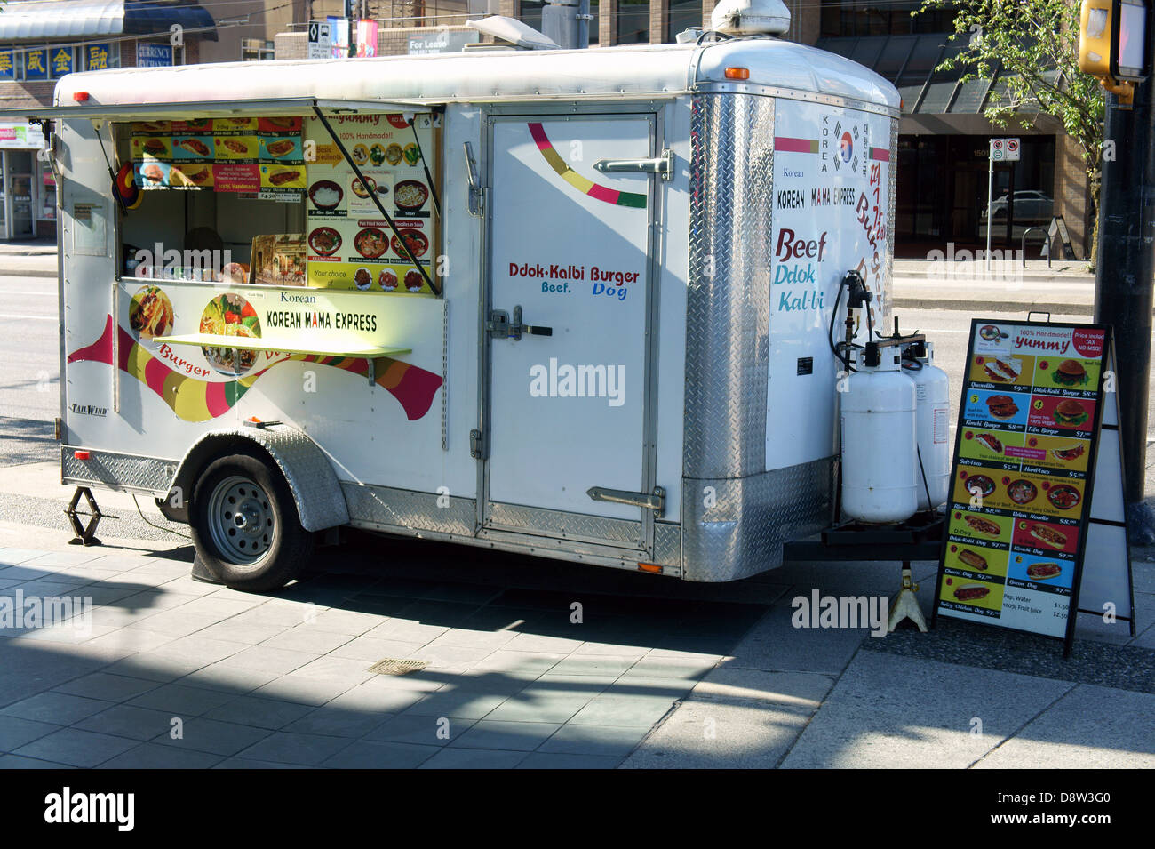Korean street food truck à Vancouver, Colombie-Britannique, Canada Banque D'Images