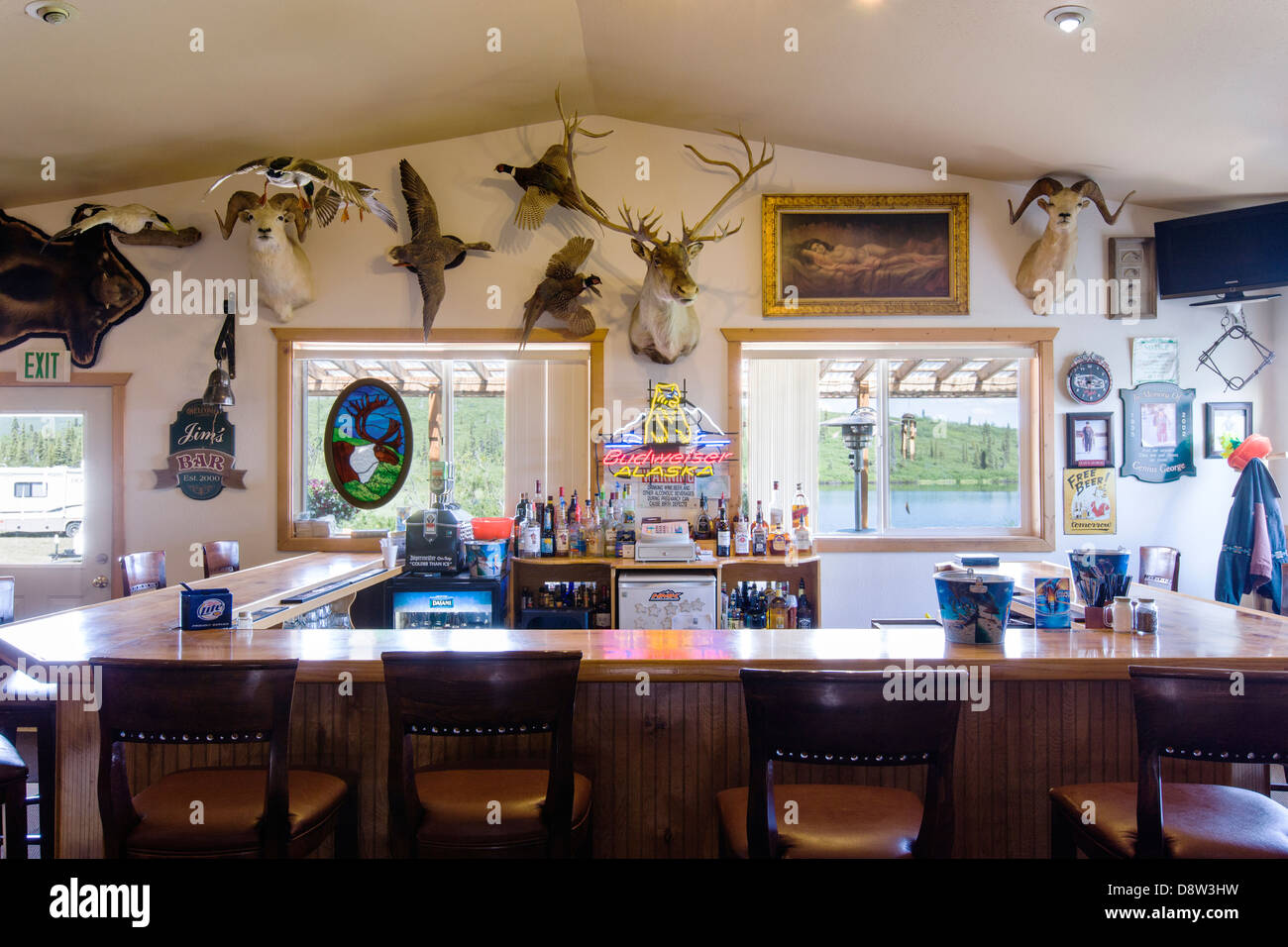 Propriété de la famille Eureka roadhouse, Lodge et restaurant. Grand jeu de collection dans le monde de chasse. Banque D'Images