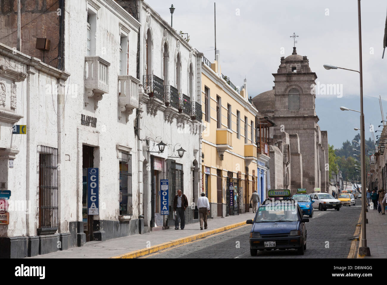 L'architecture coloniale d'Arequipa, Pérou Banque D'Images