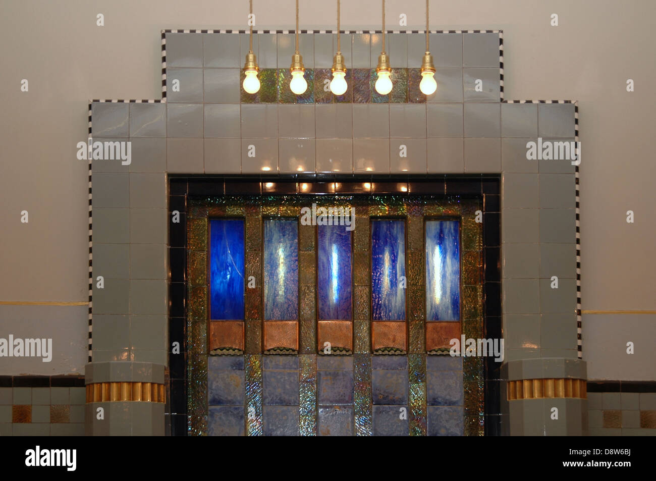 De style Art Nouveau à l'Obecni Dum Maison municipale un édifice municipal qui abrite la Salle Smetana, un célèbre spectacle de Nove Mesto de Prague en République Tchèque Banque D'Images