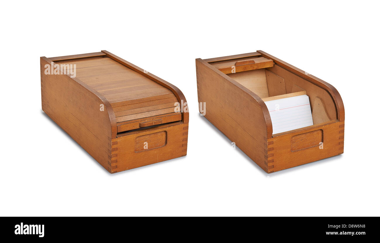 Concept de base de données. vintage fort. carte de bibliothèque ou d'un fichier catalogue. Banque D'Images