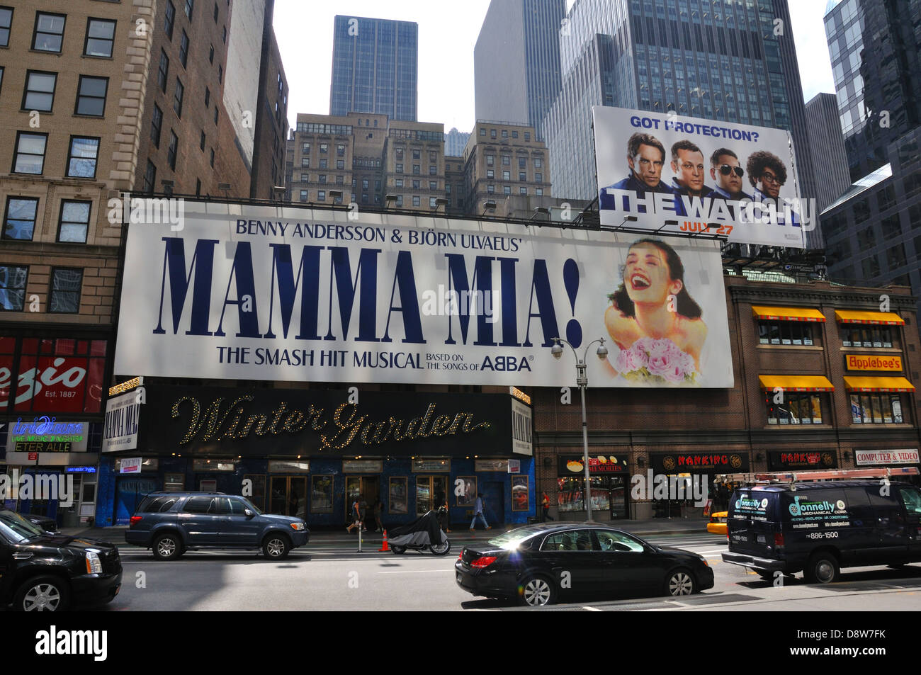 Mamma Mia show ad, New York City, Etats-Unis Banque D'Images