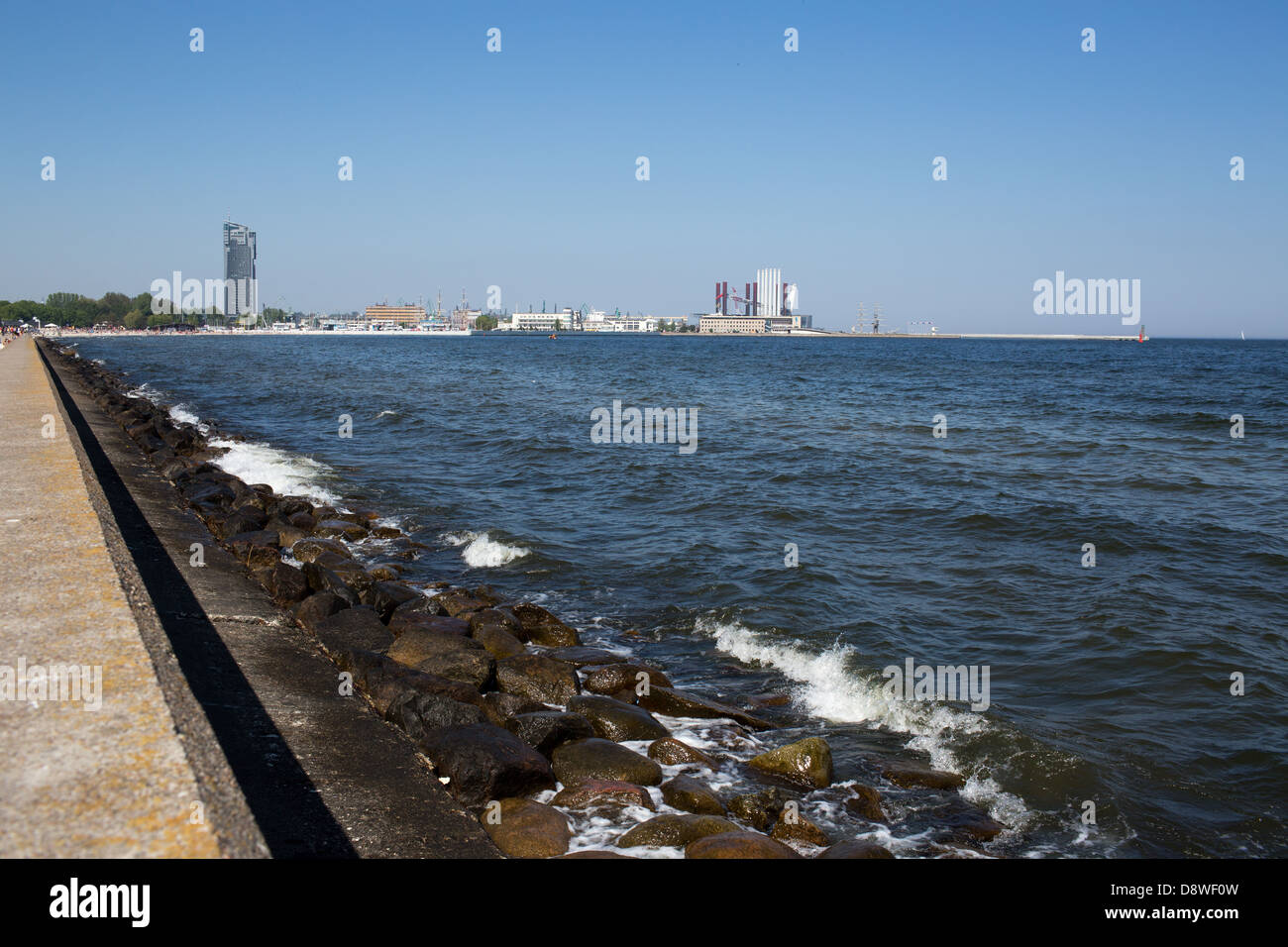 Gdynia, Pologne 17 mai 2013 - Vue sur la mer Towers à Gdynia. Banque D'Images