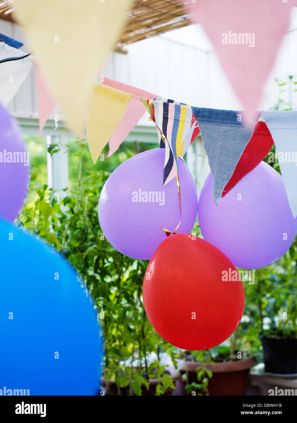 Avis de ballons colorés Banque D'Images