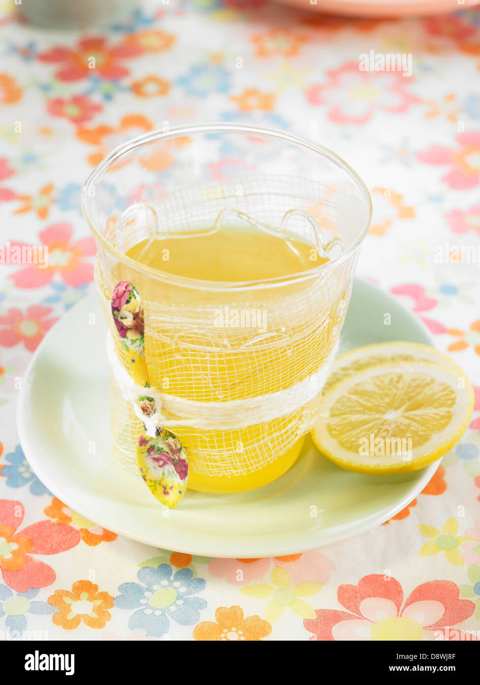 Miel et gingembre citron,infusion Banque D'Images