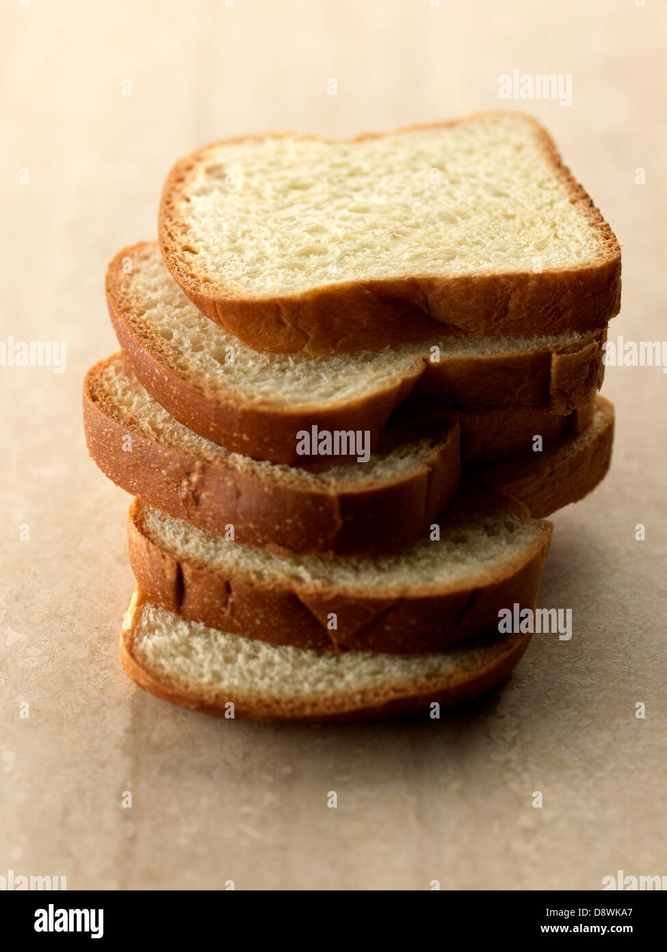 Pile de tranches de pain brioché Banque D'Images
