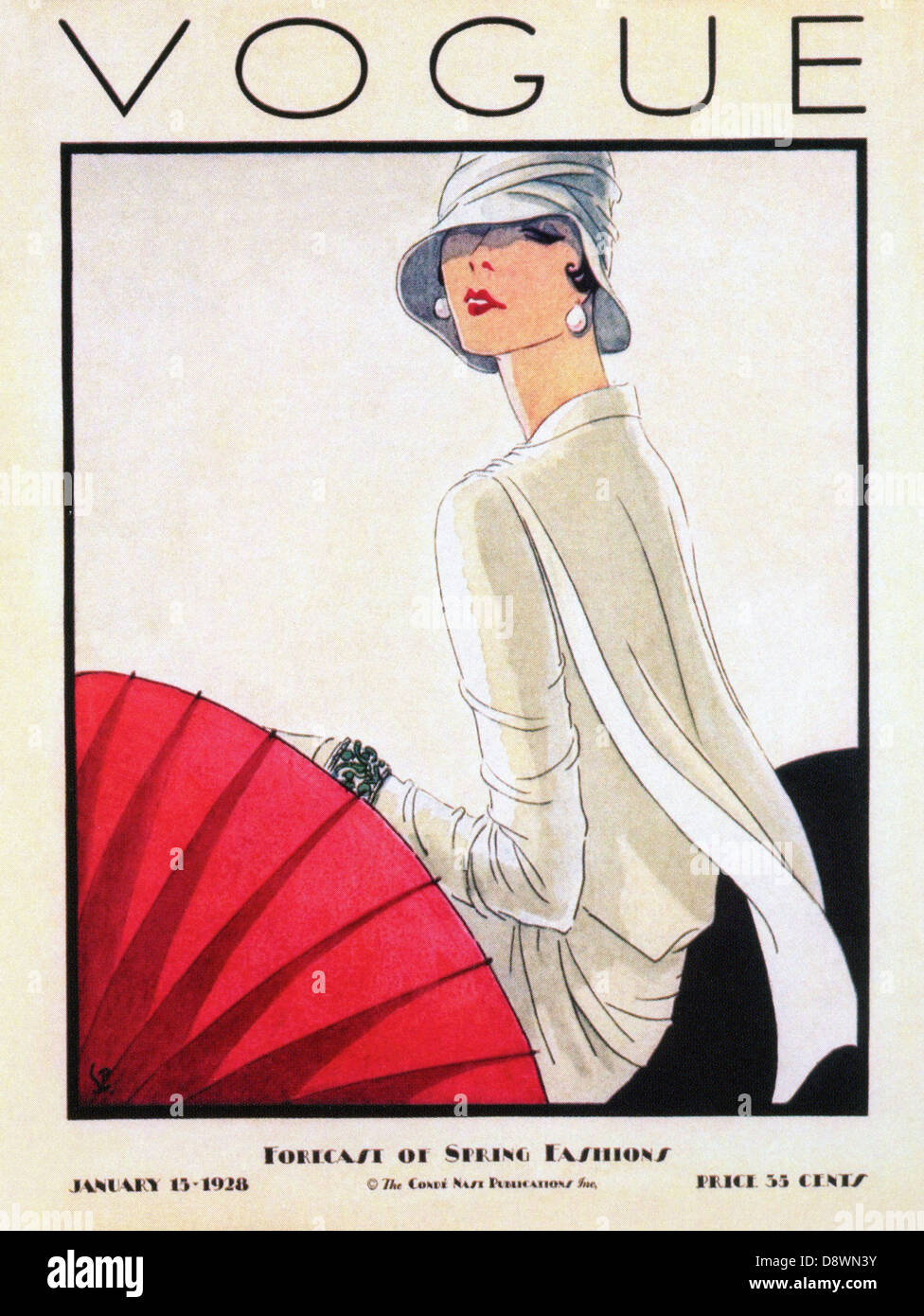 Couverture du magazine Vogue Vintage Banque D'Images