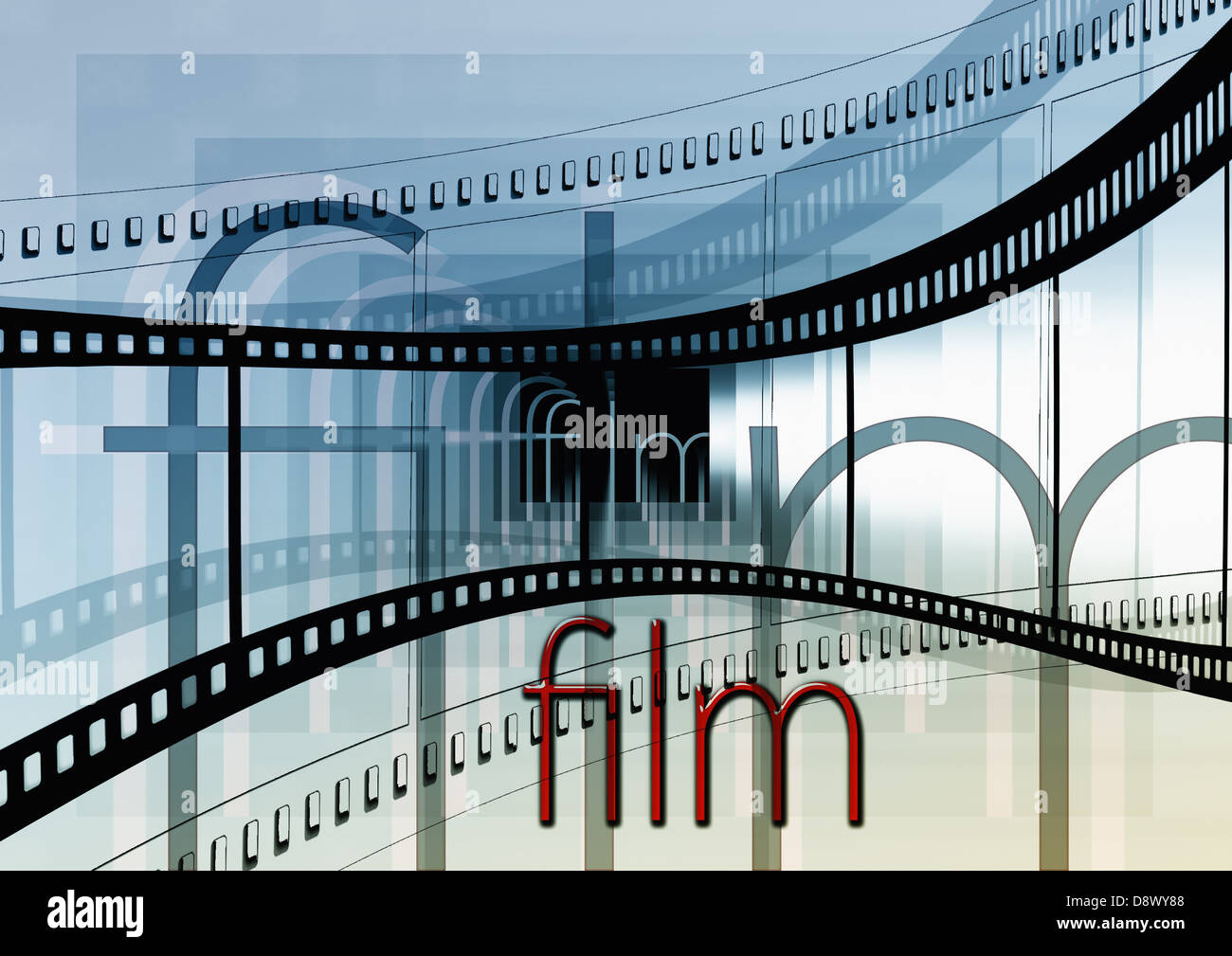 La bande de film film cinéma vidéo cinéma stripes Banque D'Images