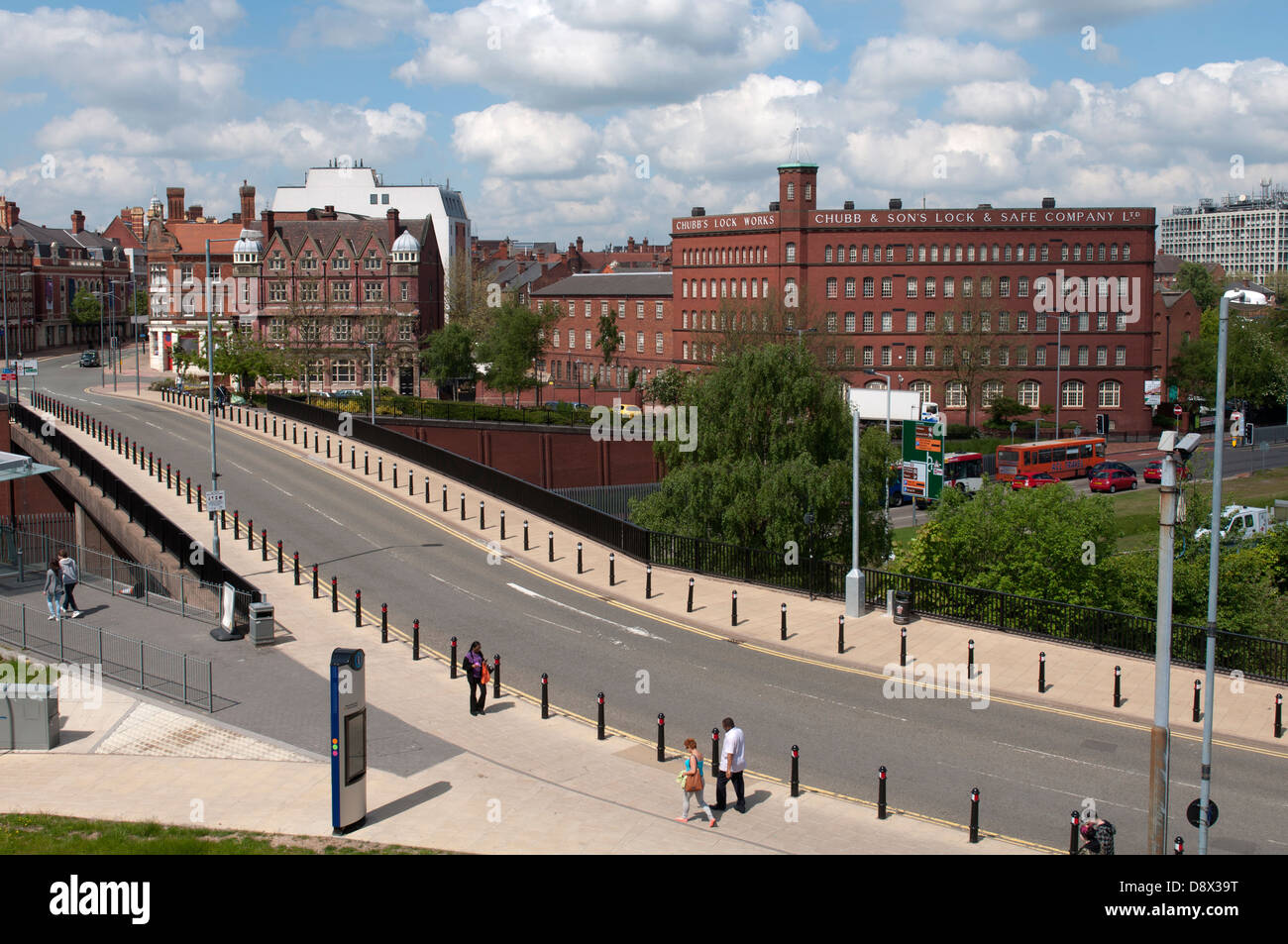 Pont du Chemin de fer, l'anneau de route, Wolverhampton, West Midlands, Royaume-Uni Banque D'Images