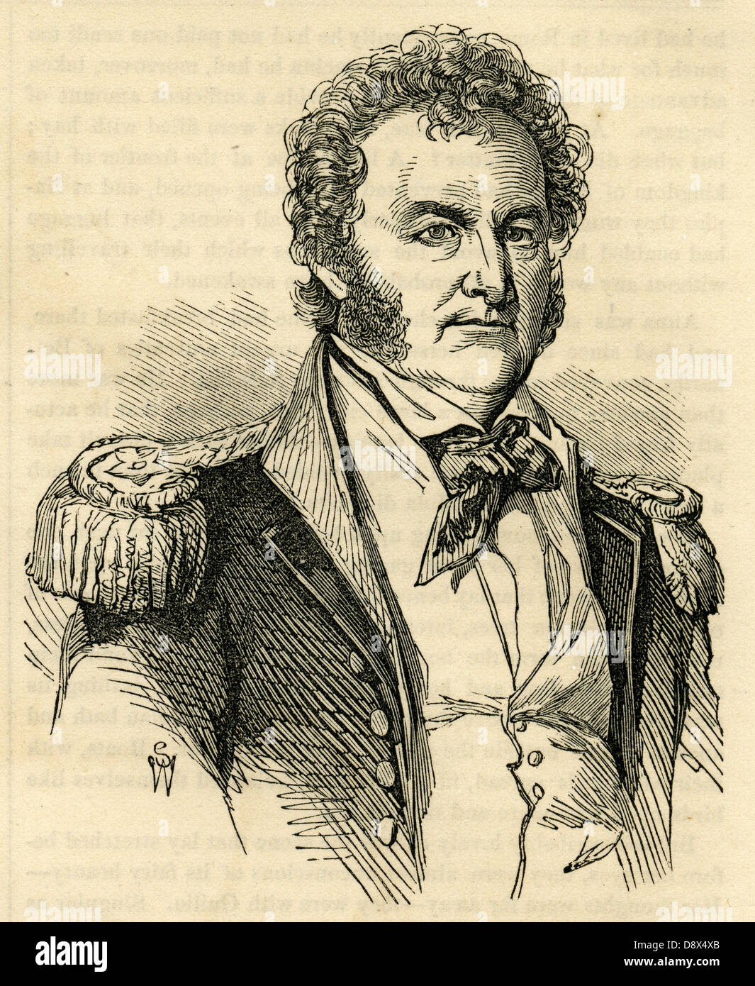 1854 gravure, Charles W. Morgan. Banque D'Images
