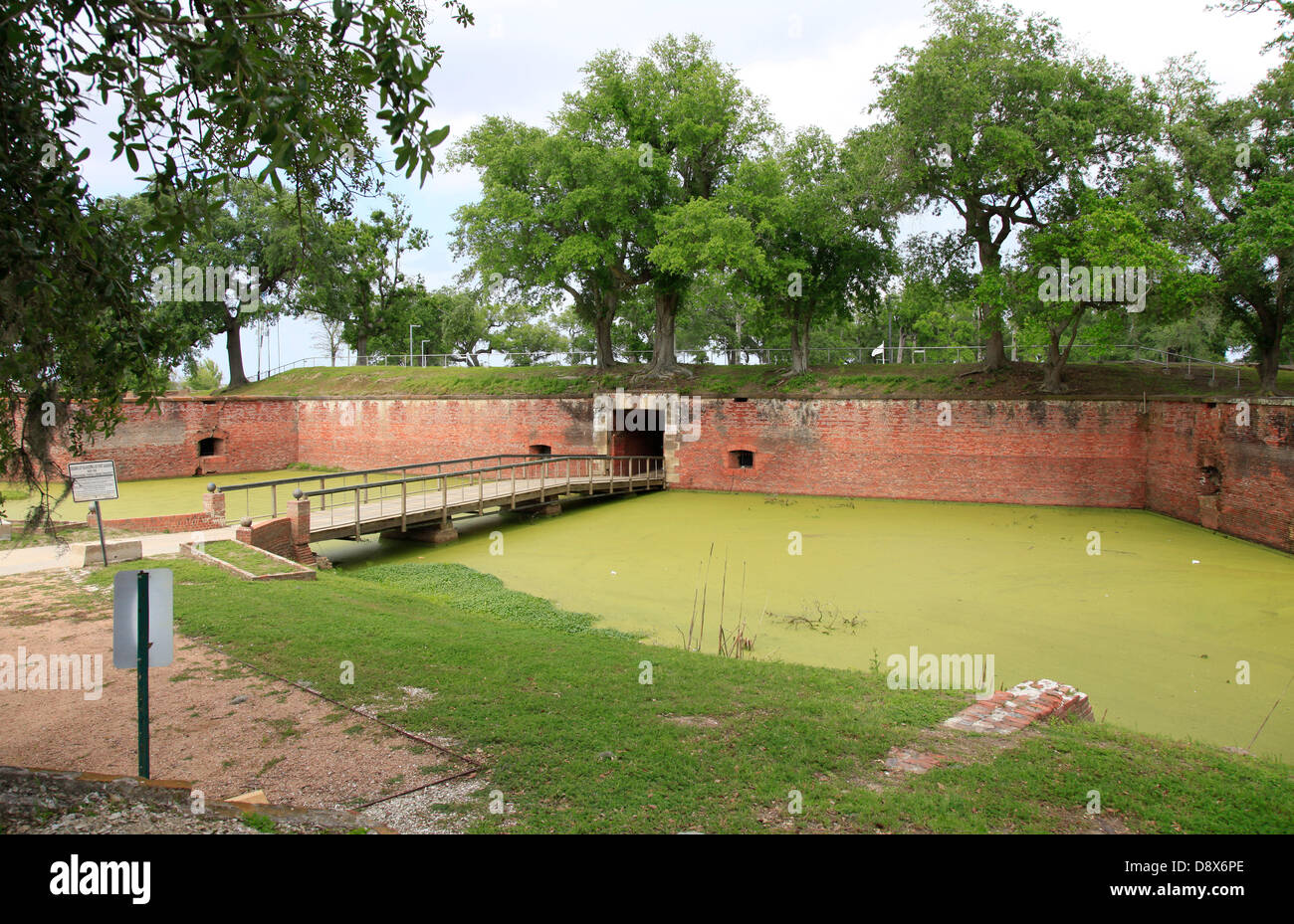 Le général Andrew Jackson a souligné la nécessité d'un fort à l'estuaire du Mississippi afin d'être en mesure de repousser les attaques de l'espagnol ou mexicain. Le fort a été construit de 1822 à 1832. Photo : Klaus Nowottnick Date Avril 23, 2013 Banque D'Images