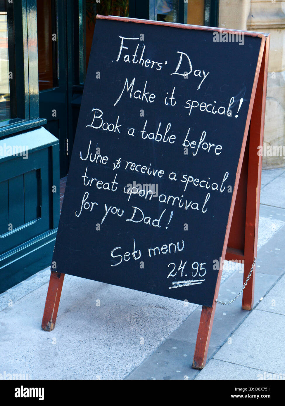 Annonce de la fête des Pères Banque D'Images