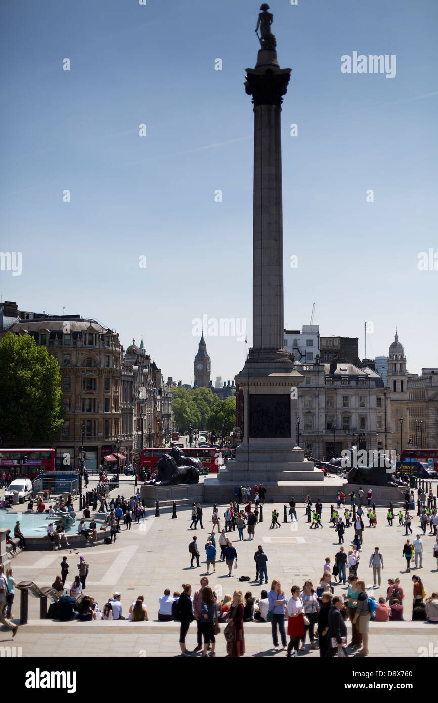 Trafalgar Square à Londres, Royaume-Uni./ Banque D'Images