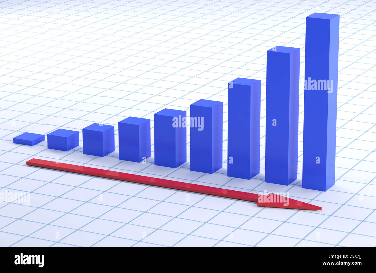 Business graph de la croissance et succès sur papier graphique Banque D'Images