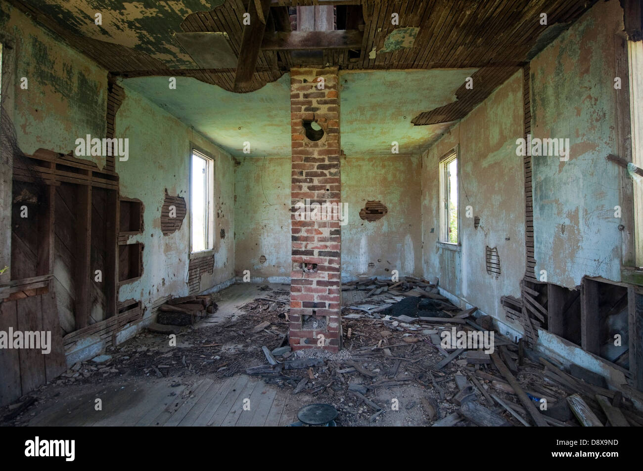 Une maison abandonnée dans les régions rurales du Comté de Carroll, Maryland USA Banque D'Images