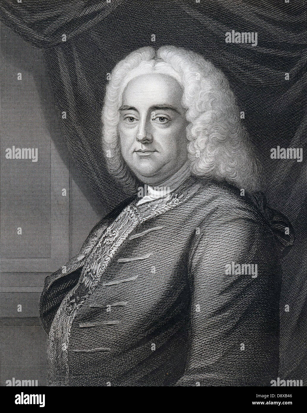 George Frideric Handel, compositeur baroque britannique (1685 - 1759) Banque D'Images