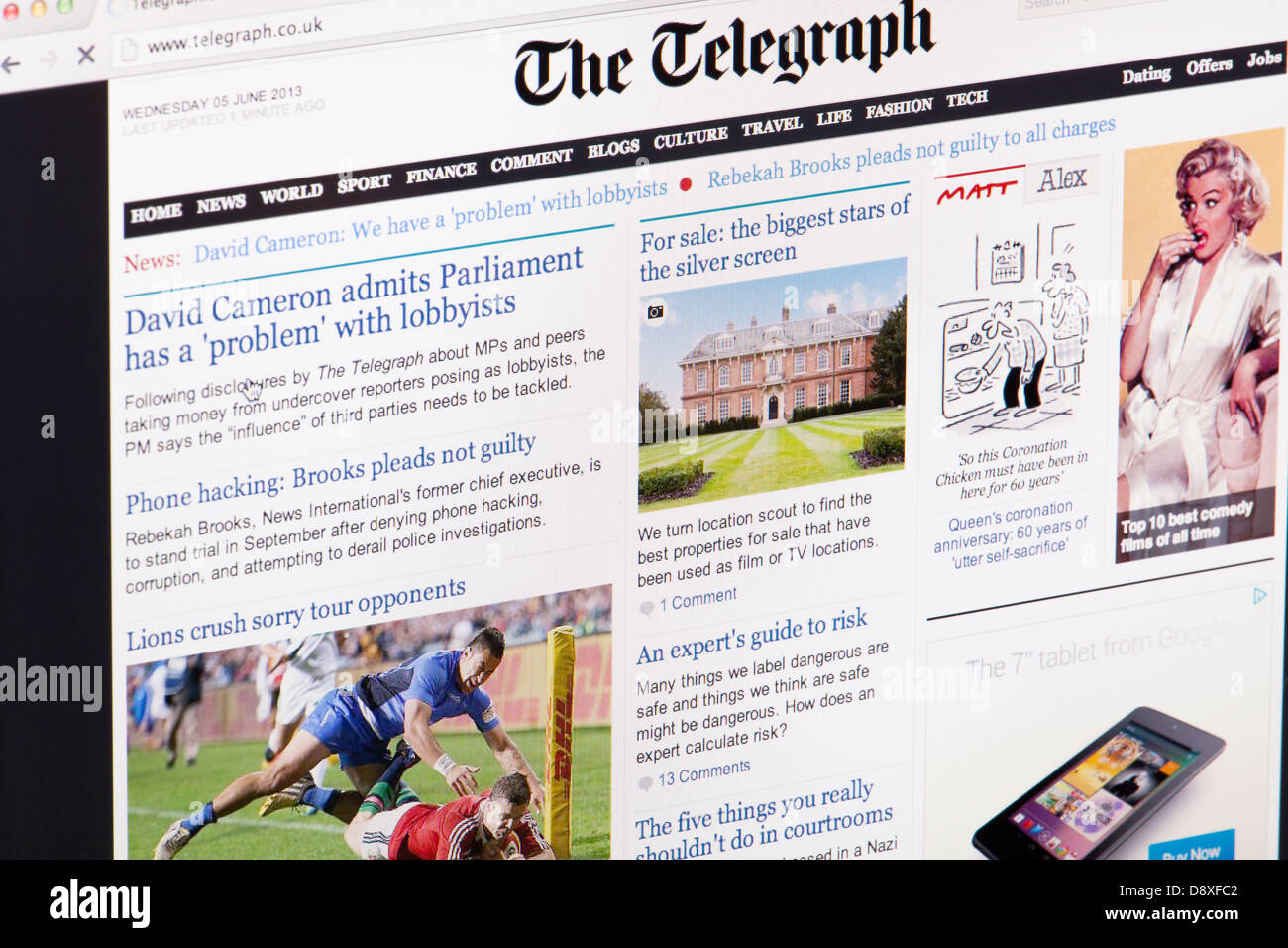 Telegraph newspaper Banque de photographies et d’images à haute ...