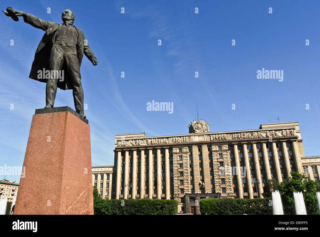 Maison des Soviets, Place de Moscou, Saint-Pétersbourg, Russie. Banque D'Images
