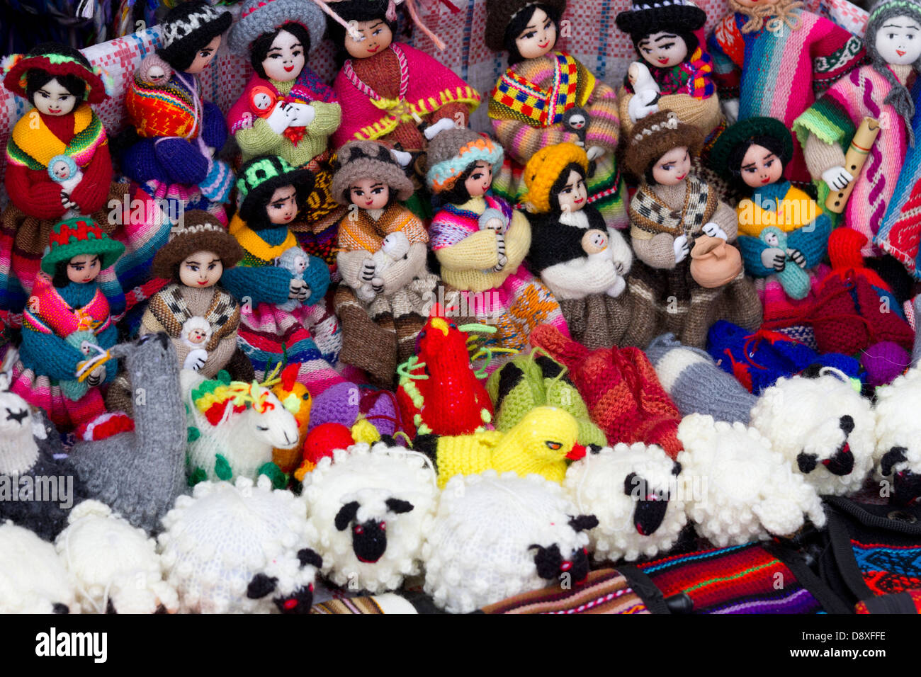Affiche de souvenirs, Canyon de Colca, Pérou Banque D'Images